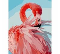 Картина за номерами Рожеве фламінго 40х50 см Strateg (DY066)