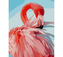 Картина за номерами Рожеве фламінго 40х50 см Strateg (DY066)