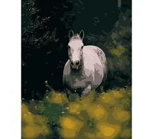 Картина за номерами Лошадь среди цветов 40х50 см Strateg (DY105)
