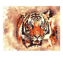 Картина за номерами Огненный тигр 40х50 см Strateg (DY128)