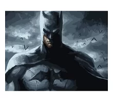 Картина за номерами Воинственный Бэтмен 40х50 см Strateg (DY162)
