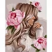 Картина за номерами Девушка с розовыми пионами 40*50 см SANTI (954503)