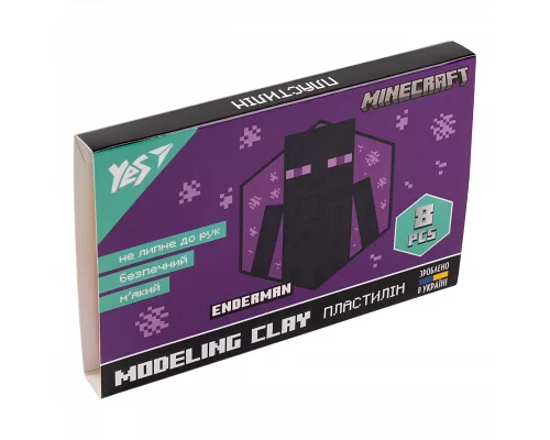 Пластилин YES Minecraft 8 цветов 160 г (540634)