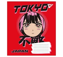 Зошит шкільний А5/12 коса лінія YES Anime  набір 25 шт. (766304)
