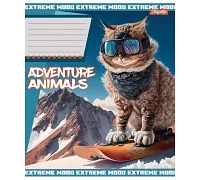 Зошит шкільний А5/18 клітинка 1В Adventure animals  набір 25 шт. (766315)