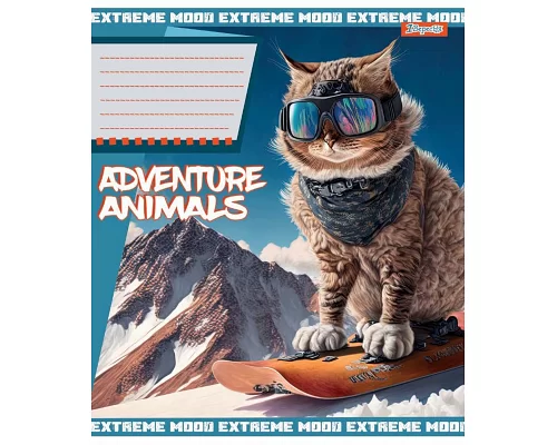 Тетрадь школьная А5/18 клетка 1В Adventure animals  набор 25 шт. (766315)