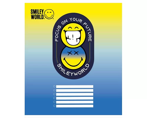 Зошит шкільний А5/18 клітинка YES Smiley world  набір 25 шт. (766334)