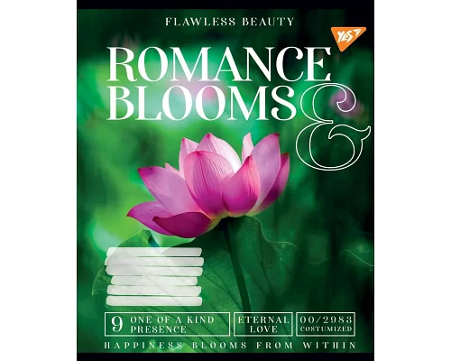 Зошит шкільний А5/36 лінія YES Romance blooms зошит дя записів набір 15 шт. (766432)