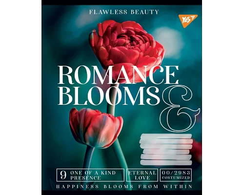 Зошит шкільний А5/48 лінія YES Romance blooms зошит дя записів набір 10 шт. (766460)