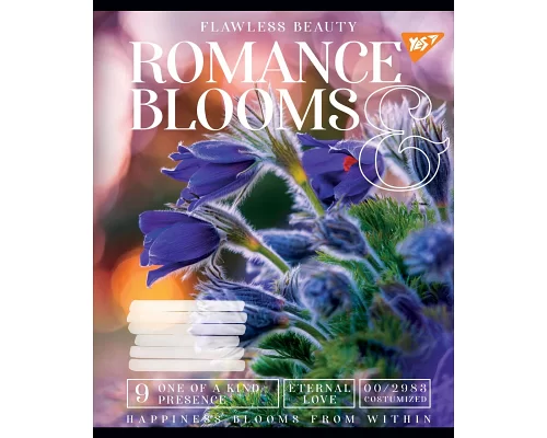 Зошит шкільний А5/48 лінія YES Romance blooms зошит дя записів набір 10 шт. (766460)