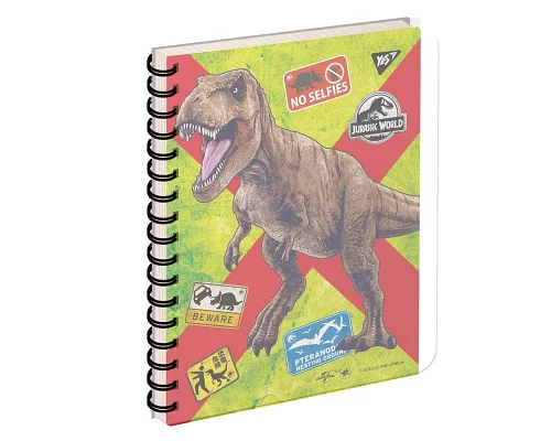 Тетрадь с разделителями студенческая офисная YES А5/144 Jurassic World. Dino tracker пластиковая обложка