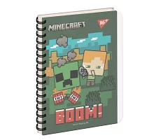 Тетрадь с разделителями студенческая офисная YES В6/144 Minecraft пластиковая обложка (681890)