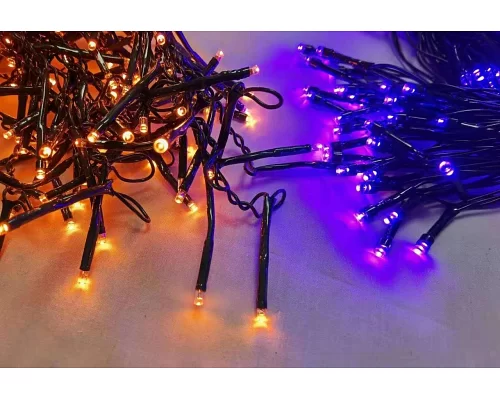 Электрогирлянда Novogod'ko 100 LED оранж.+фиолетовый 5м 8 режимов (801178)