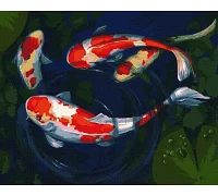 Картина по номерам игривые рыбки карпа ©nata_li_karlova 40х50 Идейка (KHO4488)