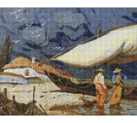 Алмазна мозаїка Українські рибалки ©tolstukhin artem 40х50 Идейка (AMO7375)