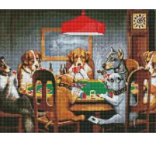 Алмазная мозаика Собаки играют в покер ©Кассиус Кулидж 40х50 Идейка (AMO7509)