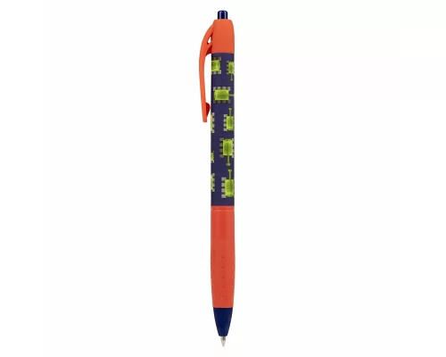 Ручка кулькова 8bit UA Millitary 0,7мм синя автоматична (412115)