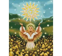 Алмазна мозаїка Патріотична Сонячна дівчина ©yuji.rivera 40х50 Идейка (AMO7539)
