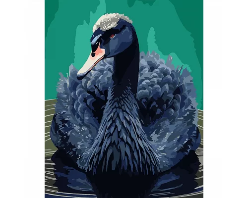 Картина по номерам  Черный лебедь 40*50 см (954514)