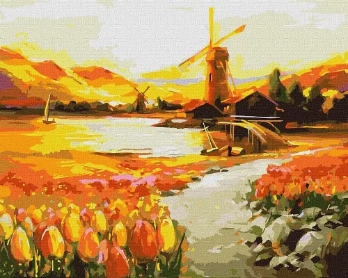 Картина за номерами В долине тюльпанов 40х50 Идейка (KHO6315)