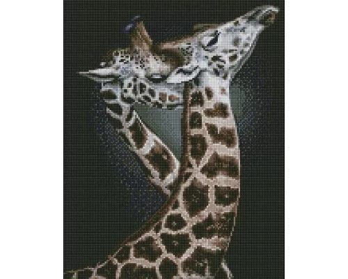 Алмазная мозаика Утонченная пара Жирафов 40х50 на подрамнике Идейка (AMO7533)