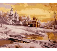 Картина по номерам Зимний пейзаж рассвет Александр Закусилов 40х50 Идейка (KHO6313)