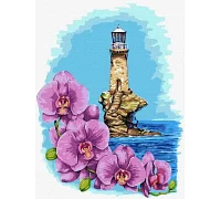 Картина по номерам Маяк с орхидеями Анна Кулик 30х40 Идейка (KHO5082)