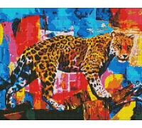 Алмазная мозаика Яркий леопард 40х50 на подрамнике Идейка (AMO7503)