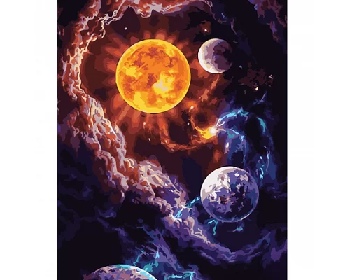 Картина за номерами Сонячна система розміром 40х50 см Strateg (GS579)
