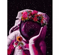 Картина за номерами Квітковий космонавт розміром 40х50 см Strateg (GS581)