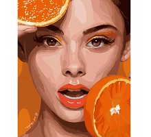 Картина за номерами Апельсиновий портрет розміром 40х50 см Strateg (GS552)