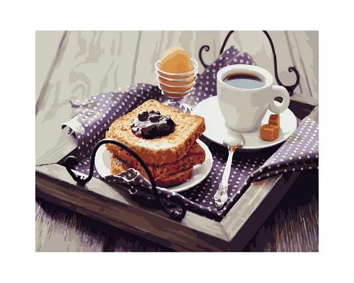 Картина за номерами Романтичний сніданок розміром 40х50 см Strateg (GS505)