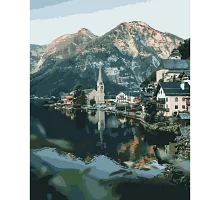 Картина за номерами Озеро та гори розміром 40х50 см Strateg (GS496)