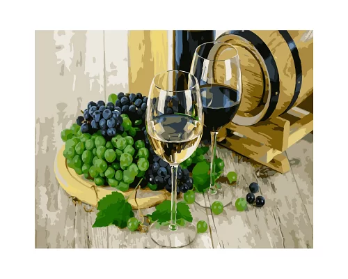Картина за номерами Вино та виноград розміром 40х50 см Strateg (GS497)