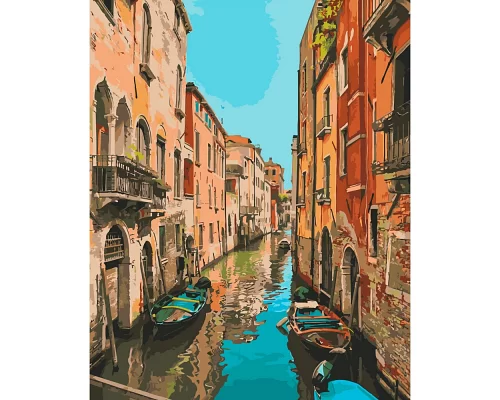 Картина за номерами Венеціанський канал розміром 40х50 см Strateg (GS495)