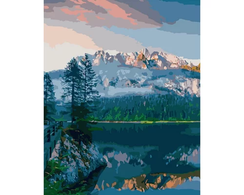 Картина за номерами Пейзаж холодних гір розміром 40х50 см Strateg (GS482)