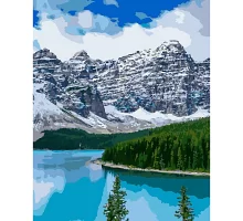 Картина за номерами Блакитне гірське озеро розміром 40х50 см Strateg (GS476)