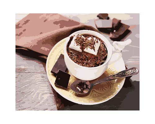 Картина за номерами Кава з шоколадом розміром 40х50 см Strateg (GS453)
