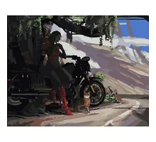 Картина за номерами Відпочинок на мотоциклі розміром 40х50 см Strateg (GS390)