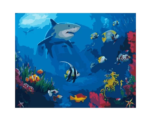 Картина за номерами Риби під водою розміром 40х50 см Strateg (GS388)