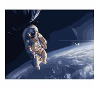 Картина за номерами Космонавт у галактиці розміром 40х50 см Strateg (GS362)