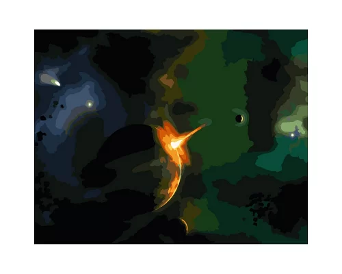 Картина за номерами Спалах у всесвіті розміром 40х50 см Strateg (GS364)