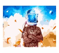 Картина за номерами Акварельний космонавт розміром 40х50 см Strateg (GS361)