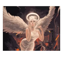 Картина за номерами Аніме Білий янгол розміром 40х50 см Strateg (GS347)