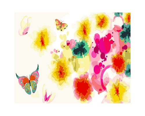 Картина за номерами Абстракція метелики розміром 40х50 см Strateg (GS326)