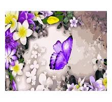 Картина за номерами Фіолетовий метелик розміром 40х50 см Strateg (GS324)
