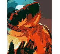 Картина за номерами Космонавт абстракція розміром 40х50 см Strateg (DY309)