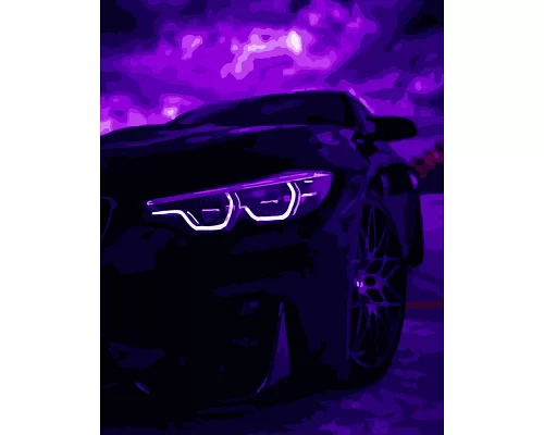 Картина за номерами Фара у фіолетовому світлі розміром 40х50 см Strateg (DY280)
