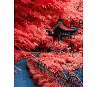 Картина за номерами Червоне листя Японії розміром 40х50 см Strateg (DY275)