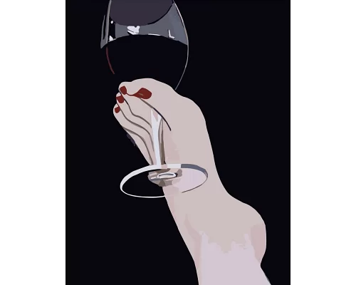 Картина за номерами Розслаблення з вином розміром 40х50 см Strateg (DY251)